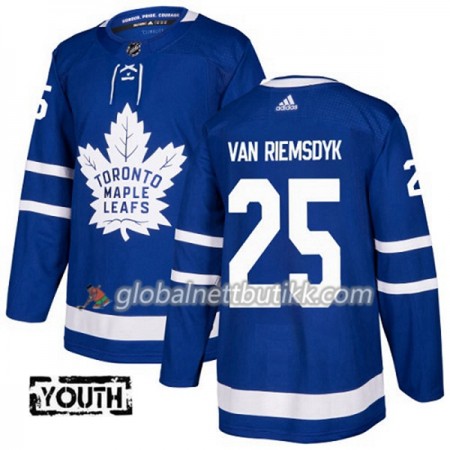 Toronto Maple Leafs Hockeydrakt James Van Riemsdyk 25 2017-2018 Blå Adidas Authentic - Barn